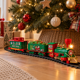 Tren Navideño Luz Música Humo con Pista 25 Pzs