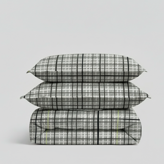 Quilt estampado Líneas Gris