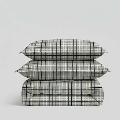 Quilt estampado Líneas Gris