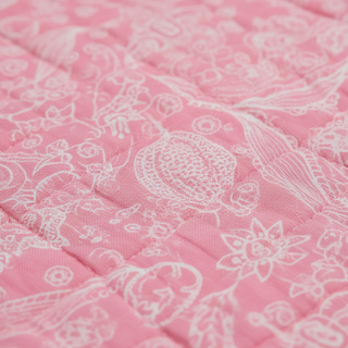 Quilt estampado Flores Malva