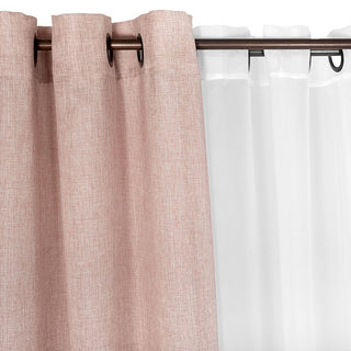 Set Cortinas 6P Corcovado 140X220 Cm Rosa Viejo