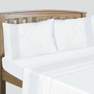 Sábanas Bordadas 144H Lance Queen Blanco - blanco