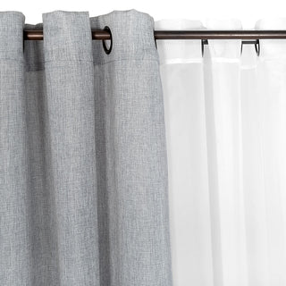 Set Cortinas 6P Corcovado 140X220 Cm Gris Marengo