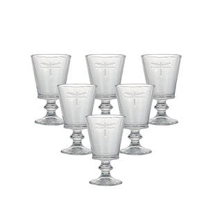 Set 6 Copa Vidrio Libélula 9,2X16Cm