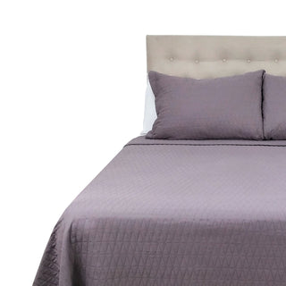 Cubrecama Microfibra Ultrasonic Liso King Morado