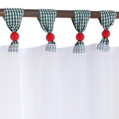 Cortina Velo Cocina Jx 120X135 Cm Hongo - blanco