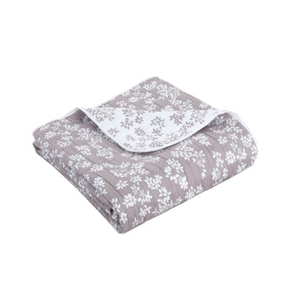 Cubrecama Jacquard Bordado King Vicuña