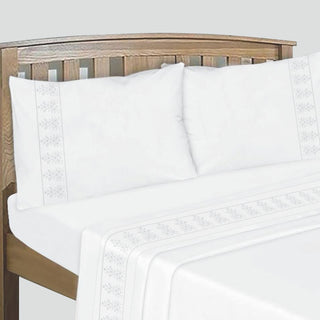 Sábanas Bordadas 180H Armony Queen Gris Perla