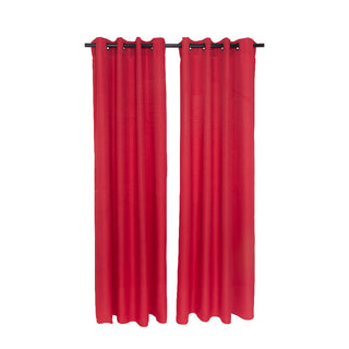 Set Cortinas Continental 140X220 Cm - Rojo