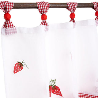 Cortina Velo Cenefa Frutilla Jx 135 X 45 Cm