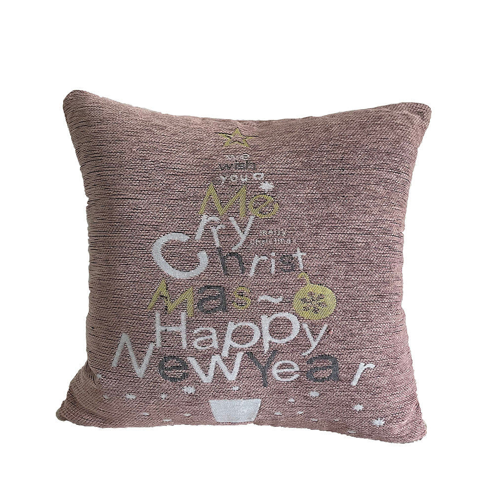 NH F.COJIN CHENILLE PINO LETRAS 40X40CM