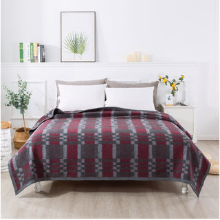 Frazada Termica Jacquard 2P Burdeo