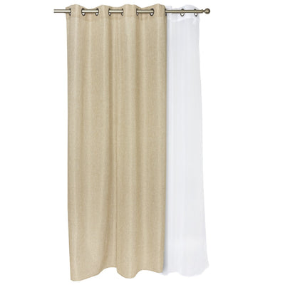 Set Cortinas Corcovado 140x220 Cm - Natural - natural