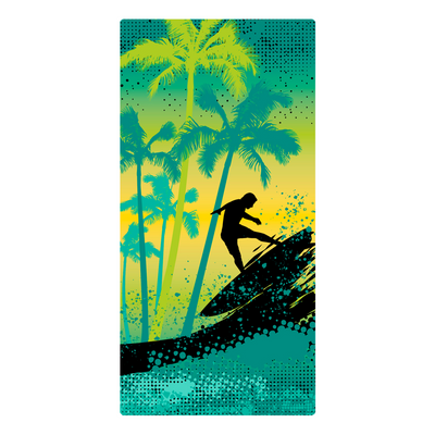 Toalla De Playa Algodón Diseño Surf 75X150Cm - multicolor