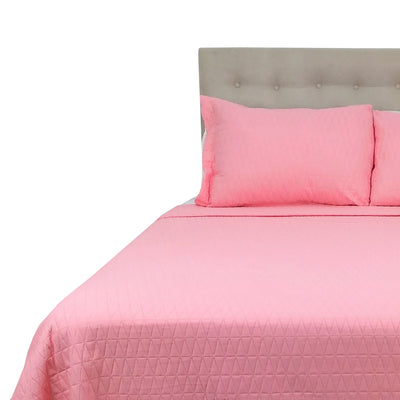 Cubrecama Microfibra Ultrasonic Liso King Rosado - rosado