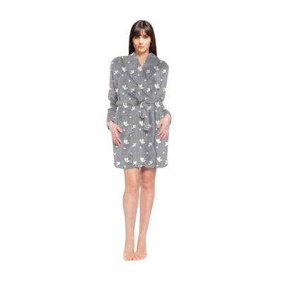 Bata Fleece Hearts S Gris - gris