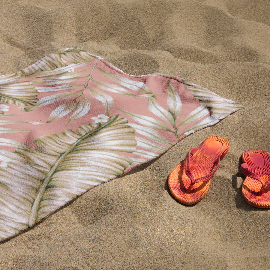 Toalla De Playa Algodon Diseño Helecho 75X150Cm