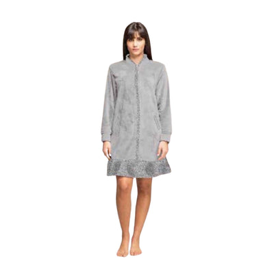 Bata Fleece Animal Print S Gris - gris