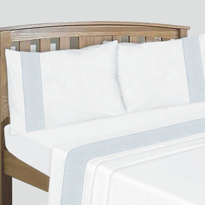 Sábanas Bordadas 144H Shine Collection Queen Gris Plata - gris