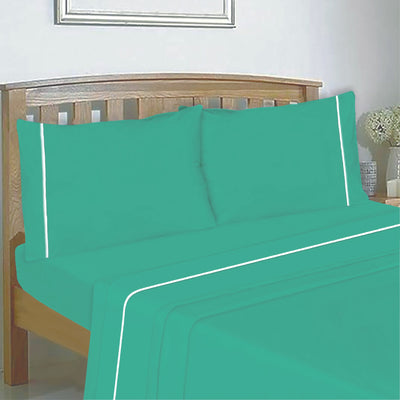 Sábanas 144H Lisas King Turquesa - turquesa
