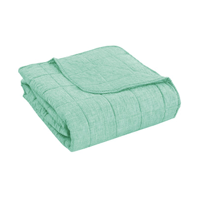 Cubrecama Polilino Bordado 1.5 Plazas Turquesa - turquesa