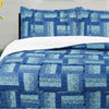 Cubrecama Ruffle Sherpa Patch Azul 2P