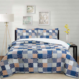 Cubrecama Ruffle Sherpa Patch Formas 2P