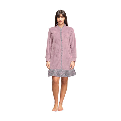 Bata Fleece Animal Print L Rosado - rosado