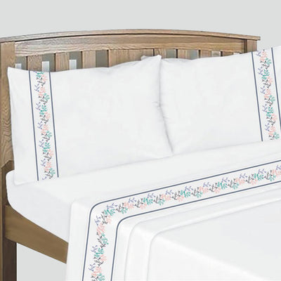 Sábanas Bordadas 144H Peace Queen Blanco - blanco