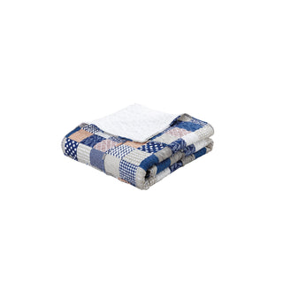 Cubrecama Ruffle Sherpa Patch Formas 2P