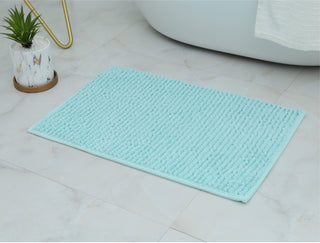 Piso De Baño Chenille 50X80Cm Color Turquesa
