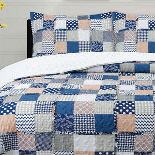 Cubrecama Ruffle Sherpa Patch Formas 2P