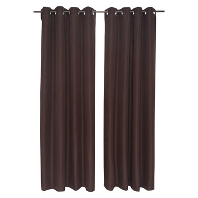 Set Cortina Corso Sun Out 140X220 Cm - Chocolate - chocolate