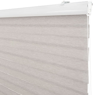 Cortina Duo Con Cenefa Premium 120X240Cm Color Gris Plata
