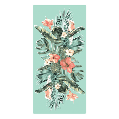 Toalla De Playa Algodón Diseño Flores 75X150Cm - multicolor