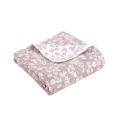 Cubrecama Jacquard Bordado King Rosado - rosado