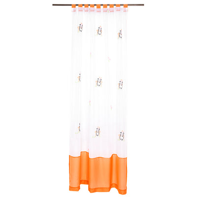 Cortina Velo Bordado Jx 140X230 Vaca - blanco