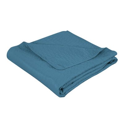 Cubrecama Microfibra Ultrasonic Liso King Indigo - azul