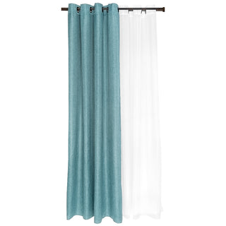 Set Cortinas 6P Corcovado 140X220 Cm Turquesa