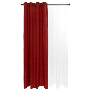Set Cortinas 8P Natales 140X220cm Color Terracota