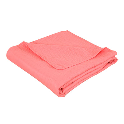 Cubrecama Microfibra Ultrasonic Liso 2 Plazas Rosado - rosado