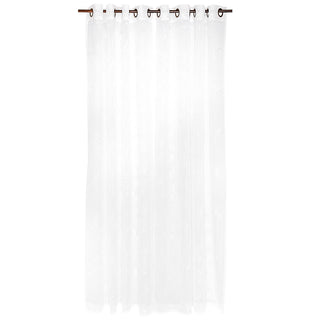 Set 2 Velos De Cortina Bordado Blanco 140X220 Bosque