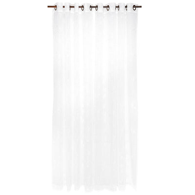 Set 2 Velos De Cortina Bordado Blanco 140X220 Bosque - blanco
