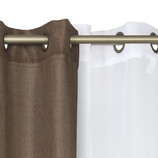 Set Cortinas Corcovado 140X220 Cm - Chocolate