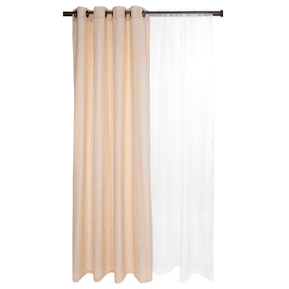 Set Cortinas 8P Natales 140X220cm Color Crudo