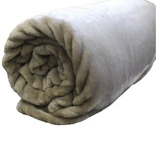Frazada 1,5 Plz Gris Flannel Fleece Hotelería
