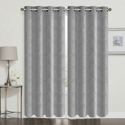Cortina Mercia- Set De Dos Paños 140 X 220 - Gris - gris