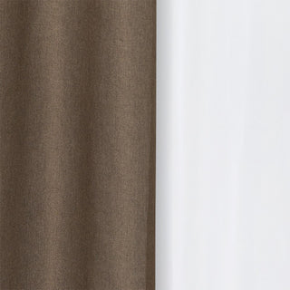 Set Cortinas Corcovado 140X220 Cm - Chocolate