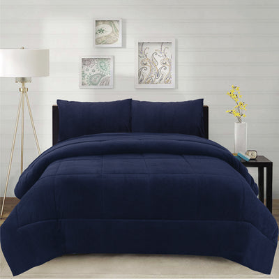 Cubrecama Corduroy Termico 2P - Azul Indigo - azul