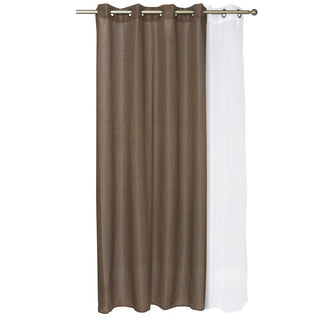 Set Cortinas Corcovado 140X220 Cm - Chocolate